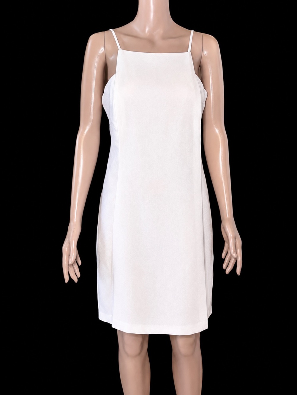 BCBGeneration Creamy White Square-Neck Slip Dress